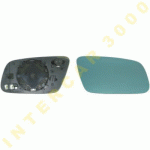 GLASS FOR DOOR MIRROR RIGHT WITH HEATER BLUE 00- AUDI A3 96-03 