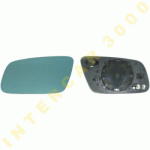 GLASS FOR DOOR MIRROR LEFT WITH HEATER BLUE 00- AUDI A3 96-03 