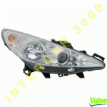 HEAD LAMP RIGHT H7/H7/H1 WITH FOG LAMP VALEO PEUGEOT 207 06-12