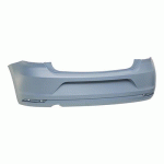 REAR BUMPER PRIMED WITH HOLE FOR EXHAUST PIPE AND PUNCTURE HOLES FOR PARK DISTANCE CONTROL VW POLO 14-18