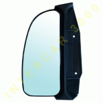 GLASS FOR DOOR MIRROR LEFT SMALL WITH BASE 99- CITROEN JUMPER 94-06 
