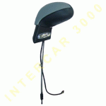 DOOR MIRROR LEFT PRIMED MANUAL WITH CABLE AND INDICATOR AND SENSOR PEUGEOT 207 06-12