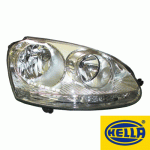 HEAD LAMP RIGHT CHROME HELLA VW GOLF V 04-08 