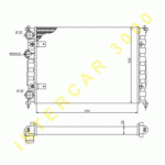 COOLING RADIATOR 430x322x34 SEAT CORDOBA 93-99 