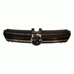 GRILL PLASTIC BLACK WITH CHROME STRIPS VW GOLF VII 13-