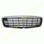 GRILL PLASTIC BLACK RIBS SET AVANTGARDE -06 MERCEDES E-CLASS W211 02-09 