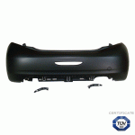 REAR BUMPER PRIMED WITH COVER FOR TOW HOOK PUNCTURE HOLES FOR PARK DISTANCE CONTROL WITH TUV PEUGEOT 208 12-16