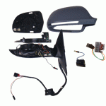 DOOR MIRROR RIGHT ELECTRICAL PRIMED FOLDABLE WITH HEATER INDICATOR AND MEMORY LANE ASSIST FUNCTION 16 PIN AUDI A6 08-11