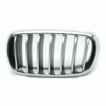 GRILL LEFT PLASTIC CHROME/TITANIUM BMW X6 14-