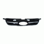 GRILL IN FRONT BUMPER MIDDLE WITH FRAME CHROME (GLOSSY BLACK ) FORD FOCUS C-MAX 10-